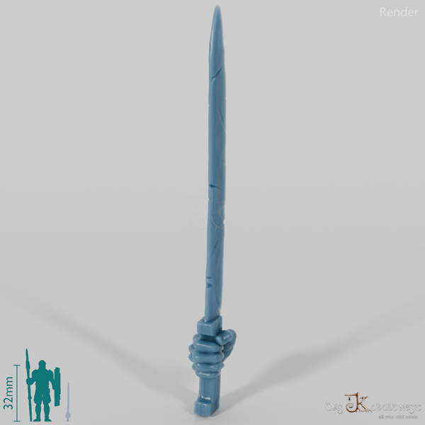 Halbork-Schwert B mit Hand