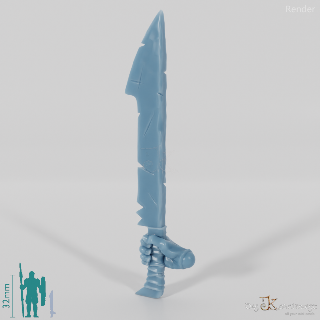 Halbork-Schwert C mit Hand