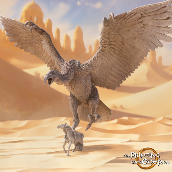 Vogel Rock mit Pferd