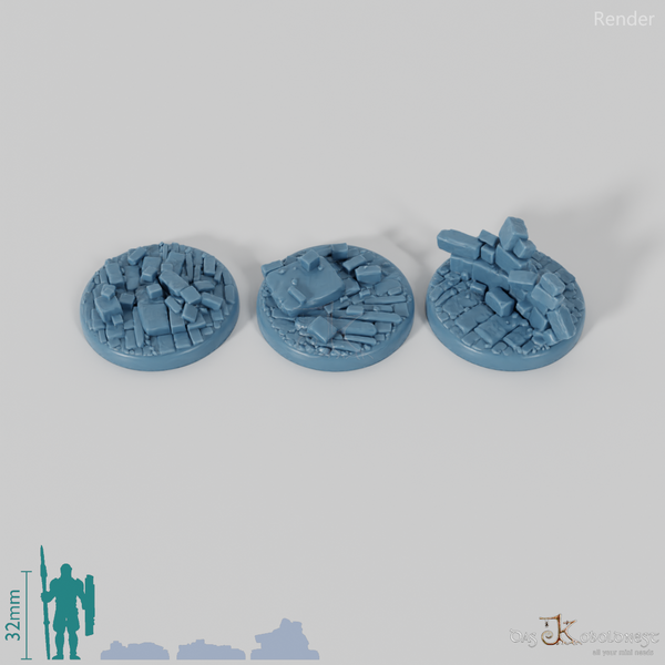 Steinruinen-Bases (Rund)