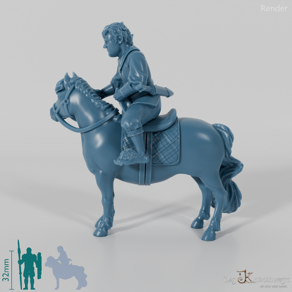 Samuel, Halbling-Beschützer auf Pony