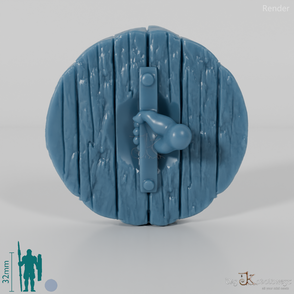 Halbling-Schild A mit Hand