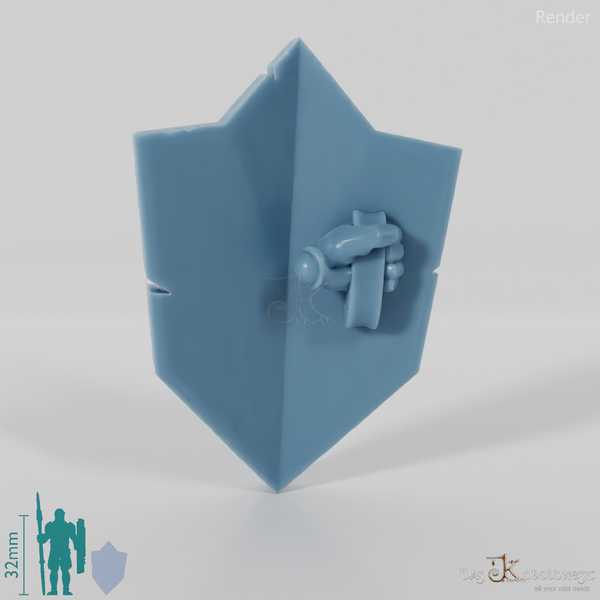 Zwergischer Normannenschild mit Hand