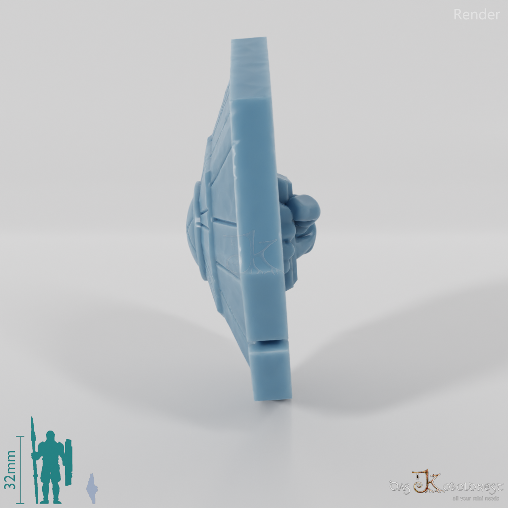 Zwergischer Achteckschild B mit Hand