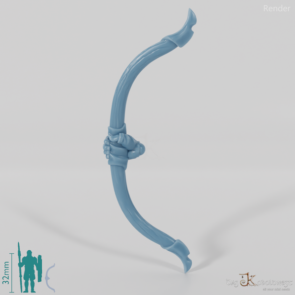 Elfenbogen - Gespannter Kurzbogen mit Hand