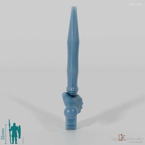 Halbling-Kurzschwert A mit Hand