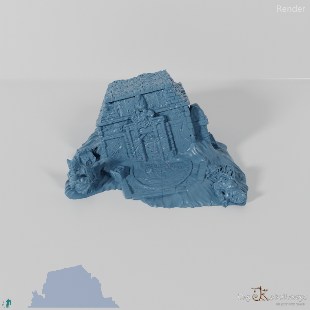 Im Sand versinkende Grabkammer