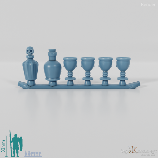 Trinkgefäß - Trinkbecher mit Schädelmotiv (Einseitig)