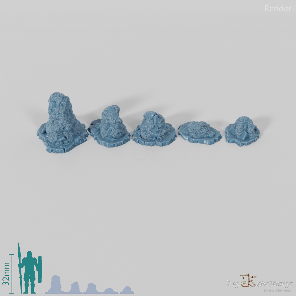 Grasbewachsene Steine