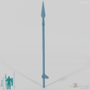 Cavalry spear 1 with hand, gripped at the back