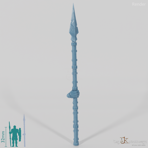 Zwergenlanze B mit Hand