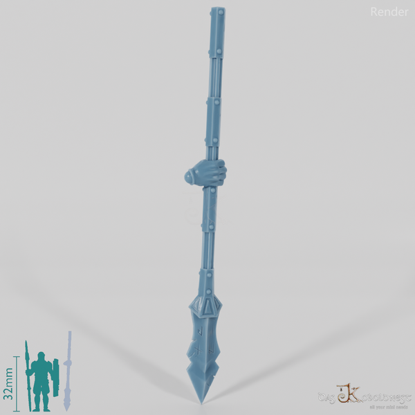 Zwergenlanze C mit Hand (Alternativpose)