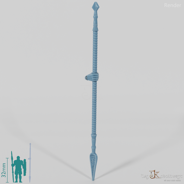 Reitervolk-Speer, Verziert 2 mit Hand (Gesenkt)