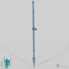 Horsefolk Spear, Decorated 2 with Hand (Lowered)