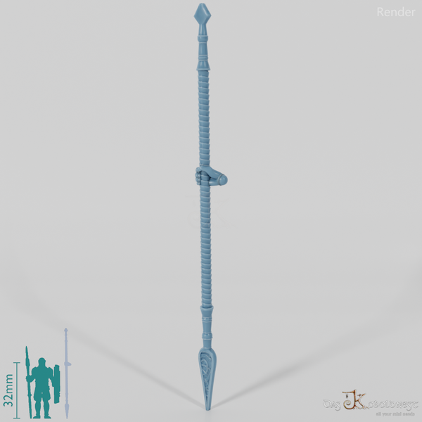 Reitervolk-Speer, Verziert 2 mit Hand (Gesenkt)