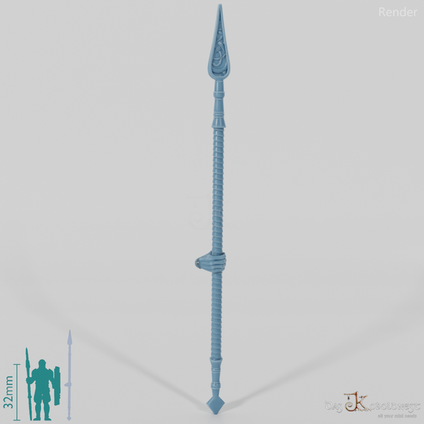 Reitervolk-Speer, Verziert 2 mit Hand (Aufrecht)