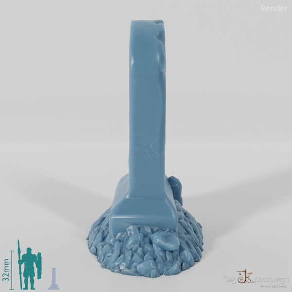 Behauener Grabstein 01