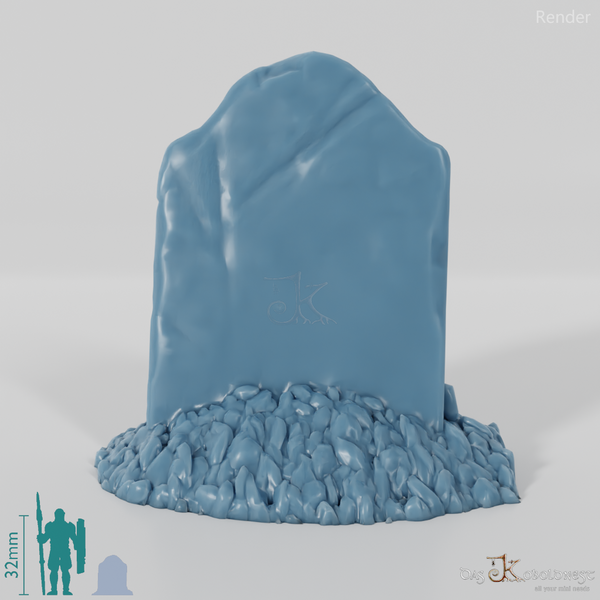 Behauener Grabstein 04