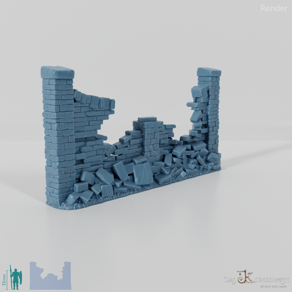 Steinerne Friedhofsmauer A1 - Zerstört
