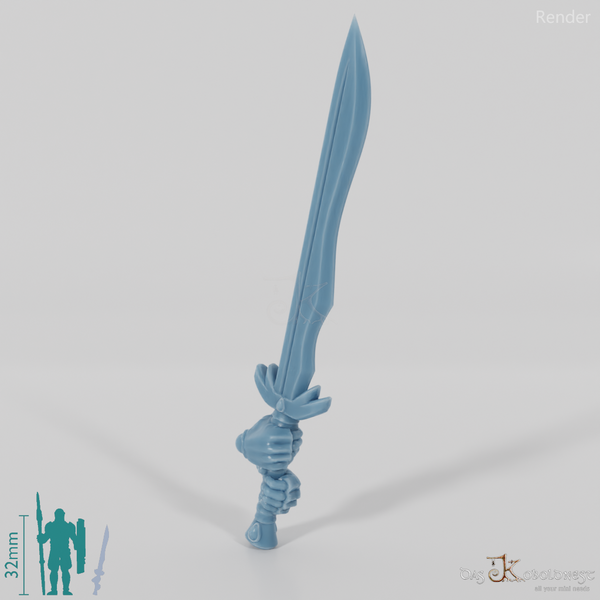 Elfenschwert - Elegantes Zweihandschwert mit Händen B