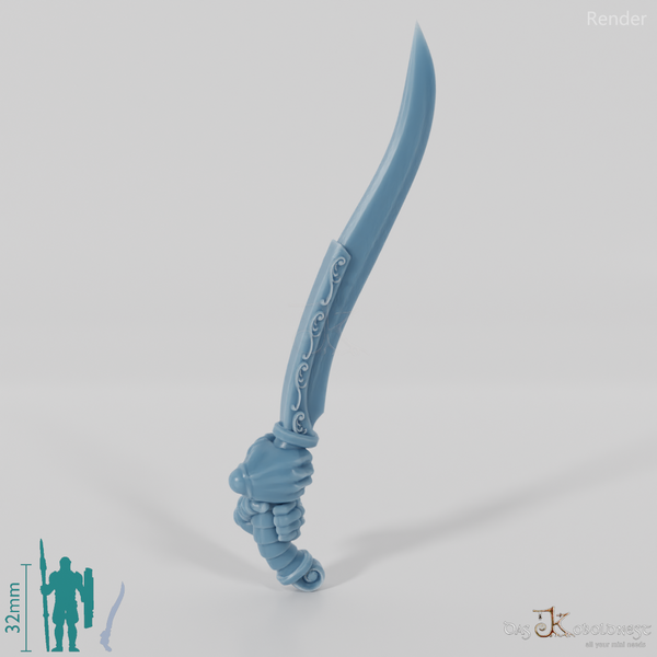 Elfenschwert - Elegantes Zweihandschwert mit Händen C