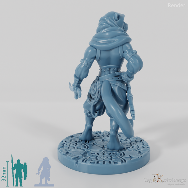 Taja, Katzenvolk-Abenteurerin mit Säbel