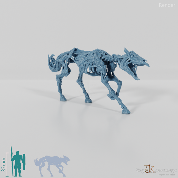 Wütendes Skelettpferd