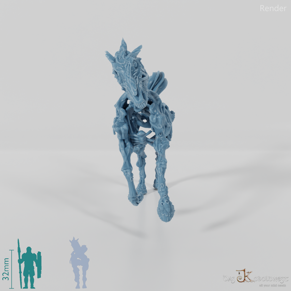 Springendes Skelettpferd